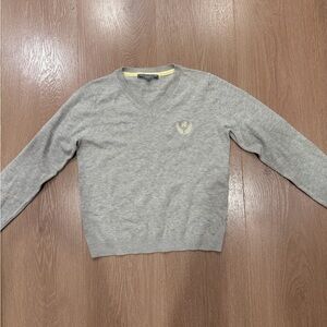Bonpoint Light Gray V-Neck Sweater